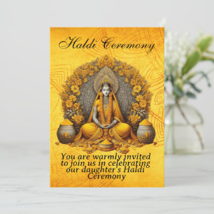 Indian Wedding Turmeric Ceremony invitation