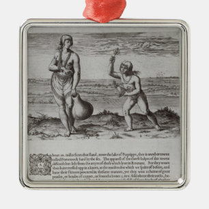 Indian Woman and Young Girl Metal Tree Decoration