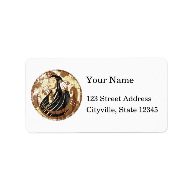 Indian Woman Label (Front)