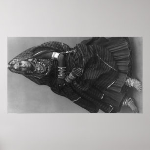 Indian Woman with Court Dress and Jewellery Poster
