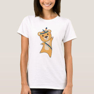 Indian Yellow Bear Fashing Teddy Feather Cute T-Shirt