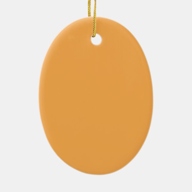 Indian Yellow Colour Decor ready to customise Ceramic Tree Decoration (Back)