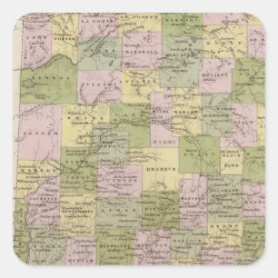 Indiana 12 square sticker