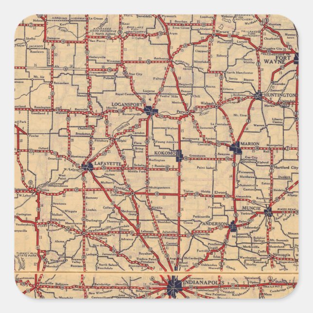 Indiana 5 square sticker (Front)