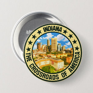 Indiana                                            7.5 cm round badge
