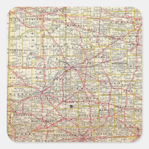 Indiana 7 square sticker
