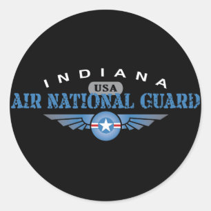 Indiana Air National Guard Classic Round Sticker