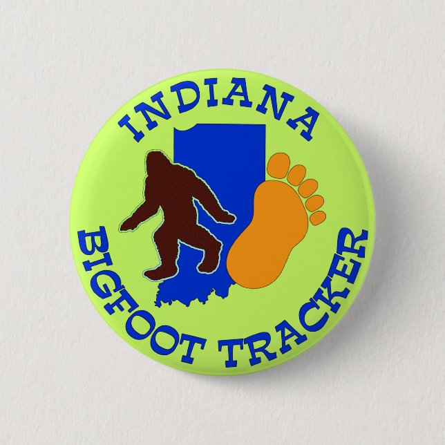 Indiana Bigfoot Tracker 6 Cm Round Badge (Front)