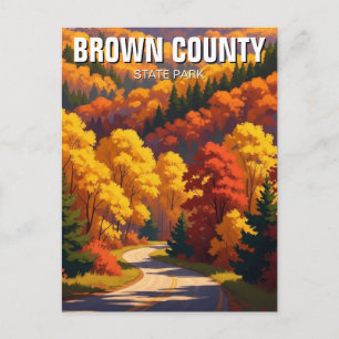 Indiana Brown County State Park Travel Postcard