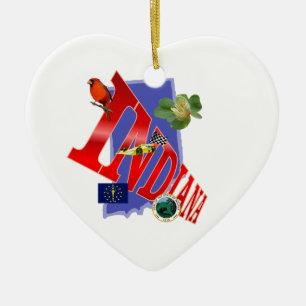 Indiana Ceramic Tree Decoration