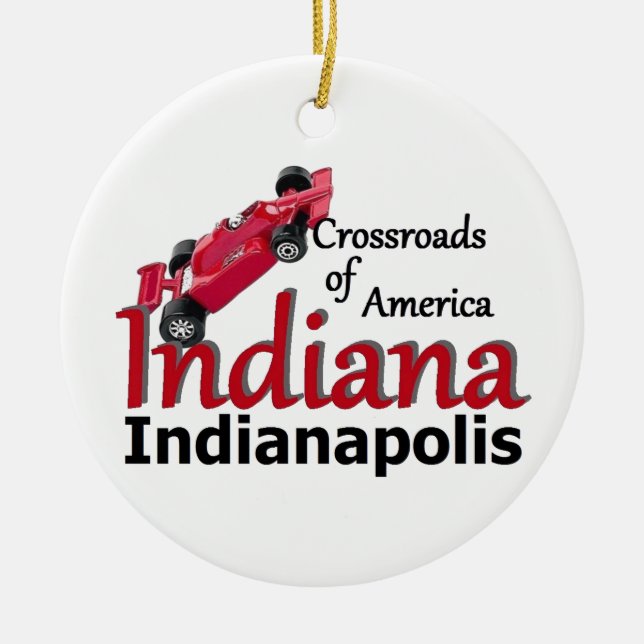 INDIANA CERAMIC TREE DECORATION (Front)