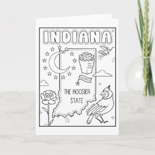 indiana colour me collage holiday card