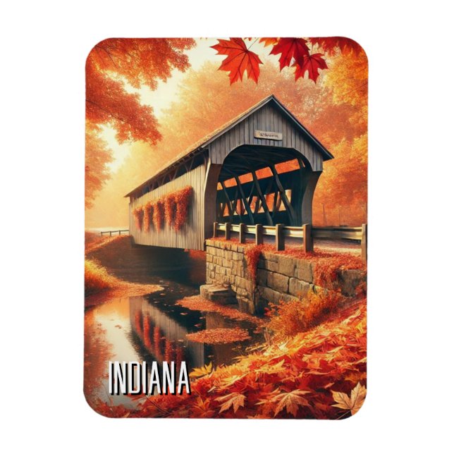 Indiana Covered Bridge Magnet (Vertical)