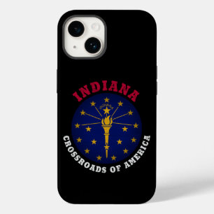 INDIANA CROSSROADS STATE FLAG Case-Mate iPhone 14 CASE