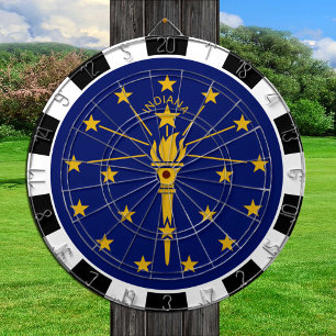 Indiana Dartboard USA & Indiana Flag / game board
