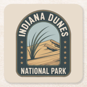 Indiana Dunes National Park Adventure Square Paper Coaster