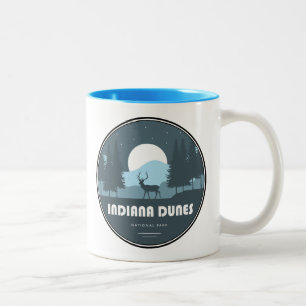 Indiana Dunes National Park Deer Two-Tone Coffee Mug