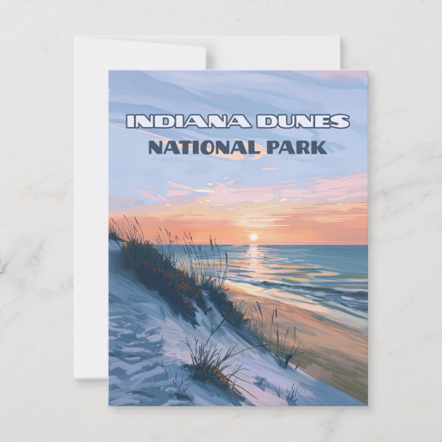 Indiana Dunes National Park Lake Michigan Card (Front)