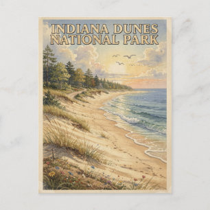 Indiana Dunes National Park Lake Michigan Postcard