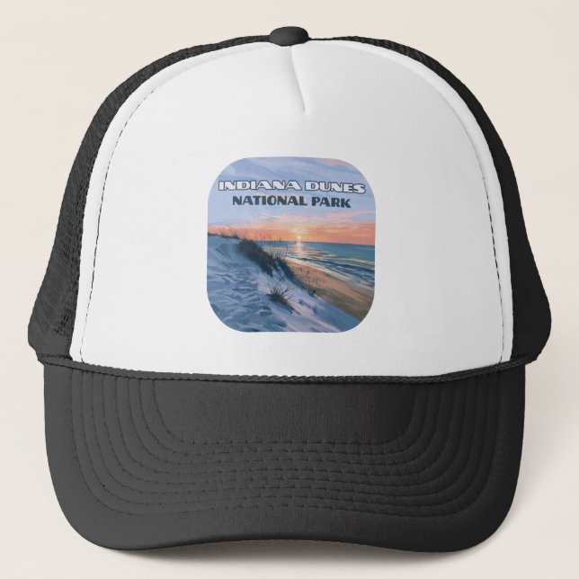 Indiana Dunes National Park Lake Michigan Trucker Hat (Front)