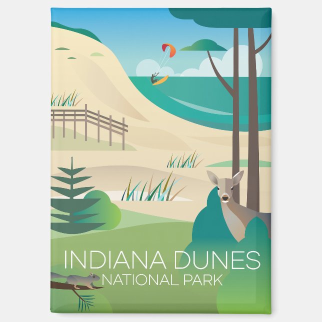 Indiana Dunes National Park Refrigerator Magnet (Front)