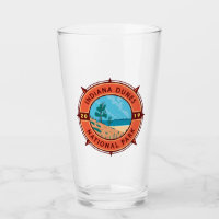 Indiana Dunes National Park Retro Compass Emblem
