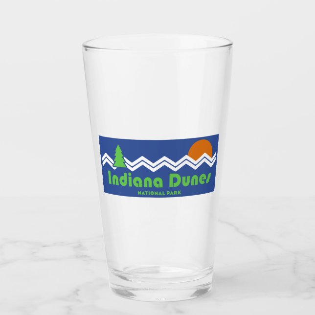 Indiana Dunes National Park Retro Glass (Front)