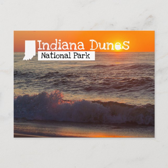 Indiana Dunes National Park Sunset Beach Postcard (Front)