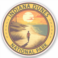 Indiana Dunes National Park Travel Art Vintage