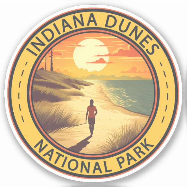 Indiana Dunes National Park Travel Art Vintage (Front)