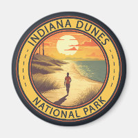 Indiana Dunes National Park Travel Art Vintage