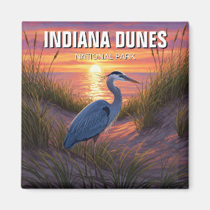 Indiana Dunes National Park Travel Heron Magnet