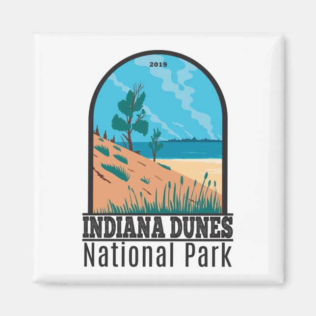 Indiana Dunes National Park Vintage  Magnet (Front)