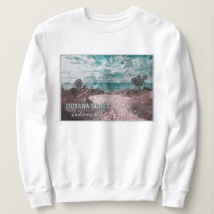 INDIANA DUNES WATERCOLOR - INDIANA UNITED STATES SWEATSHIRT