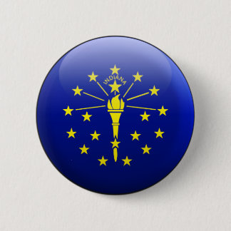 Indiana Flag 6 Cm Round Badge