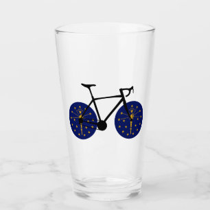 Indiana Flag Cycling Glass