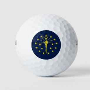 Indiana flag golf balls