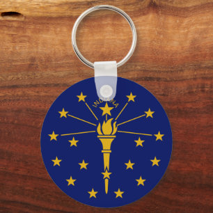 Indiana Flag & Indiana holiday, patriots / sports Key Ring