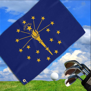 Indiana Flag & Indiana State USA golf /sport fans Towel