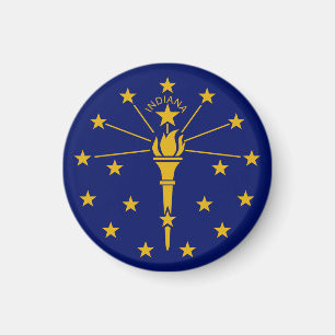 Indiana flag & Indiana, USA holiday/sports Magnet
