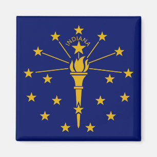 Indiana flag & Indiana, USA holiday/sports Magnet