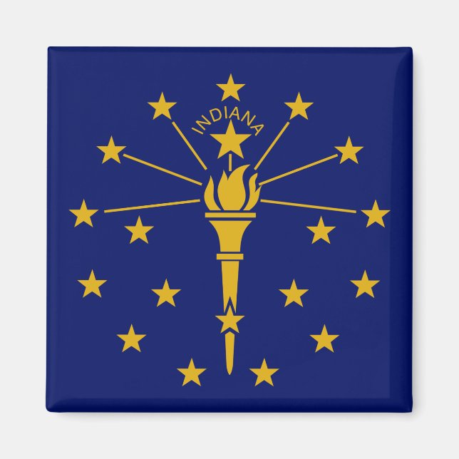 Indiana flag & Indiana, USA holiday/sports Magnet (Front)