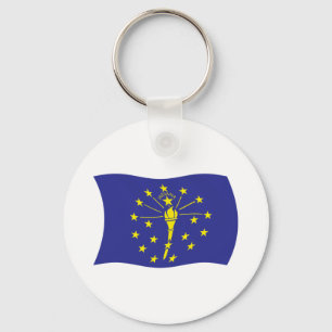 Indiana Flag Keychain