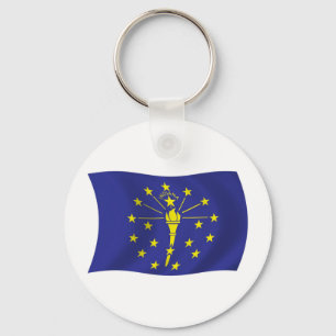 Indiana Flag Keychain