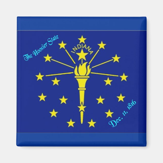 Indiana Flag Magnet (Front)