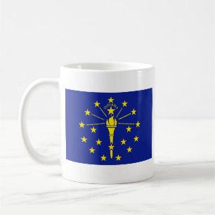 Indiana Flag + Map Mug