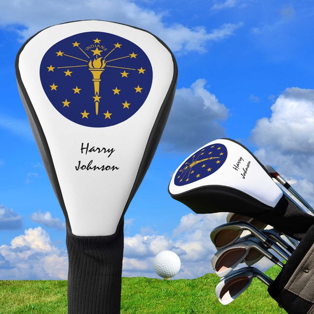 Indiana Flag & Monogrammed Golf Clubs Covers USA (Creator Uploaded)