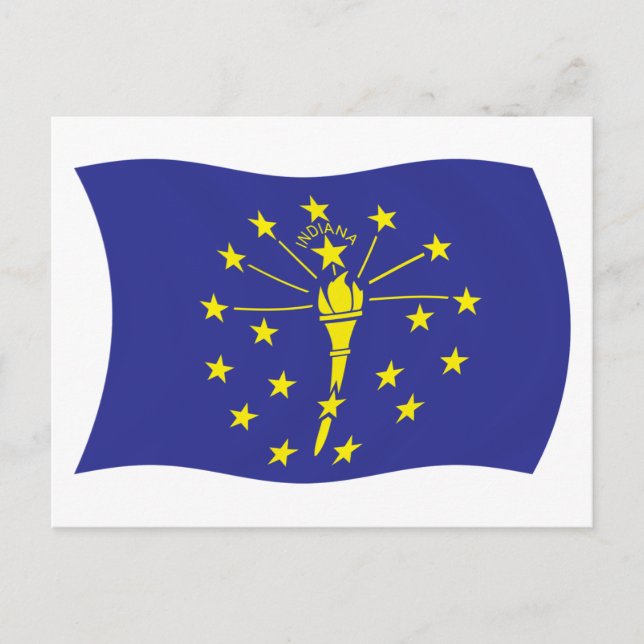 Indiana Flag Postcard (Front)