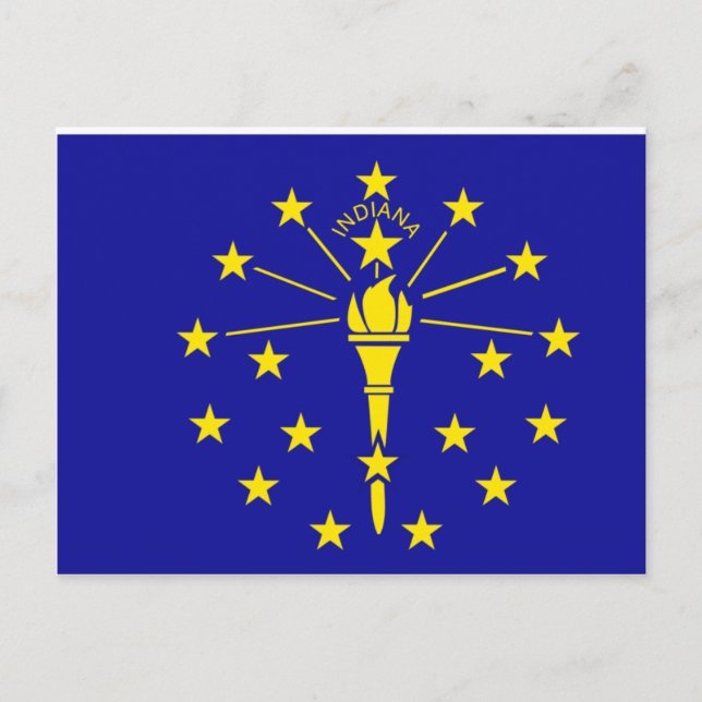 Indiana Flag Postcard (Front)
