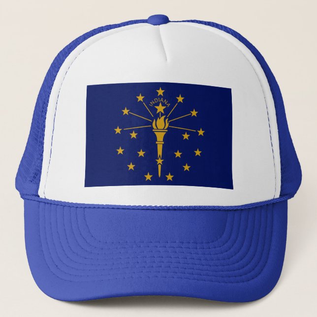 INDIANA FLAG TRUCKER HAT (Front)